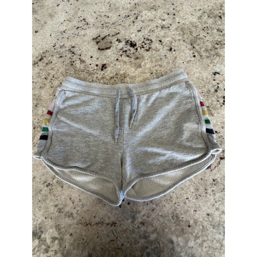 Sundry Gray Sweat Shorts Rainbow Stripe Side Detail Size 2